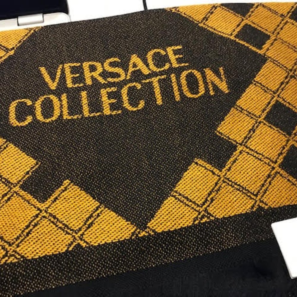 Gold and Black Versace Collection scarf